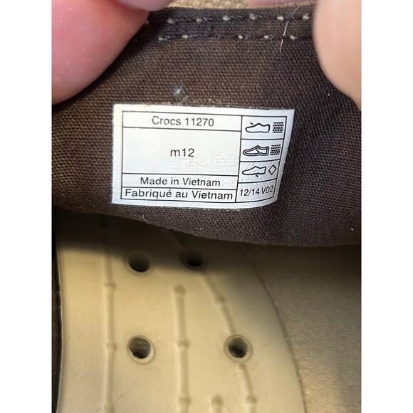 CROCS Men’s Walu Khaki Casual Slip-On Loafers / Size: 12 - Picture 10 of 11